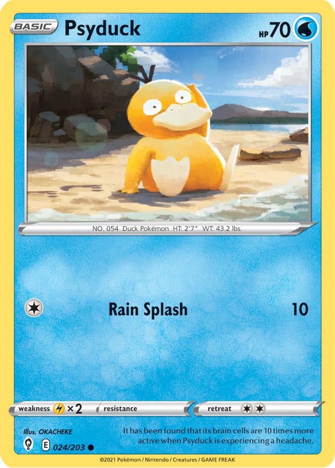 Psyduck #24/203 Common - Evolving Skies Pokemon card