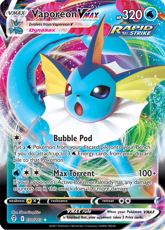 Vaporeon #30/203 Ultra Rare - Evolving Skies Pokemon card