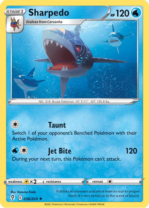 0036 Sharpedo Rare Evolving Skies