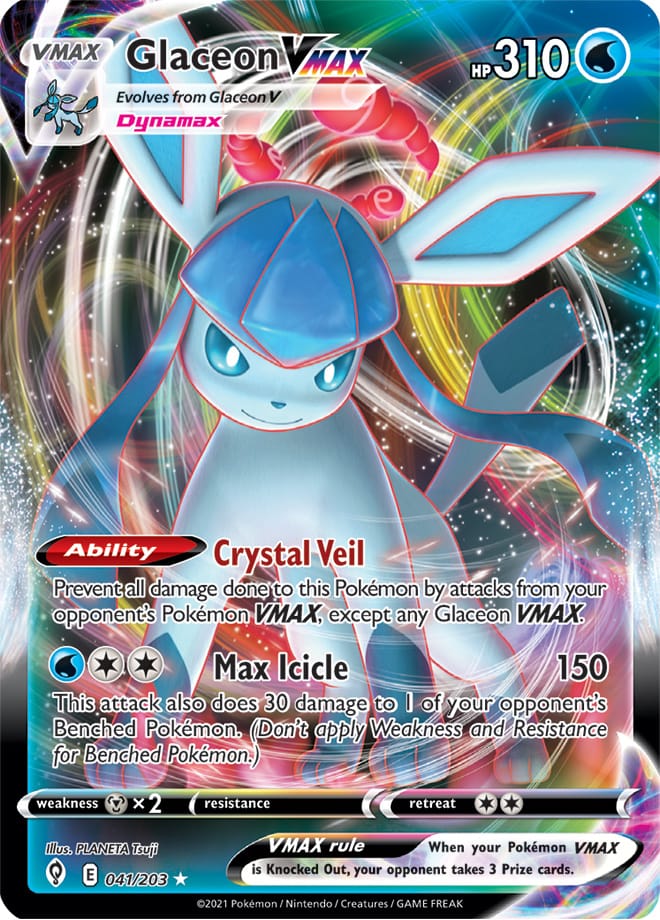 Pokemon Evolving Skies Glaceon VMAX #41