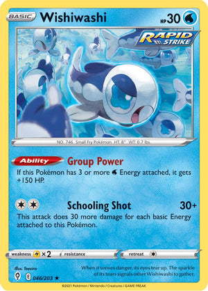 0046 Wishiwashi Rare Evolving Skies