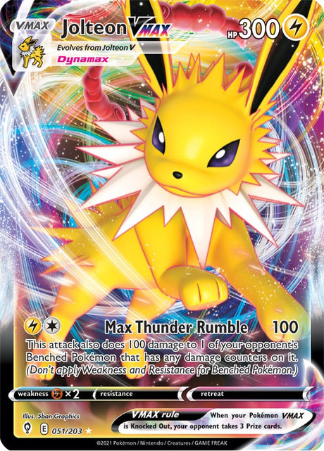 Pokemon Evolving Skies Jolteon VMAX #51