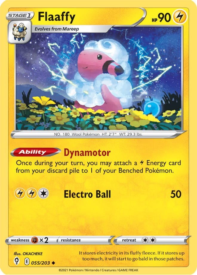 Flaaffy #55/203 Uncommon - Evolving Skies Pokemon card