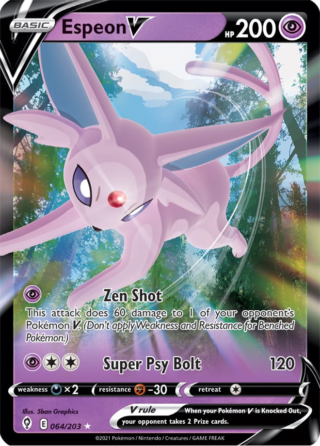 Espeon #64/203 Ultra Rare - Evolving Skies Pokemon card