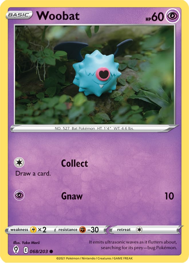 Woobat #68/203 Common - Evolving Skies Pokemon card