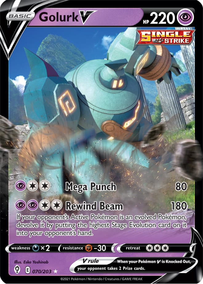 Golurk #70/203 Ultra Rare - Evolving Skies Pokemon card