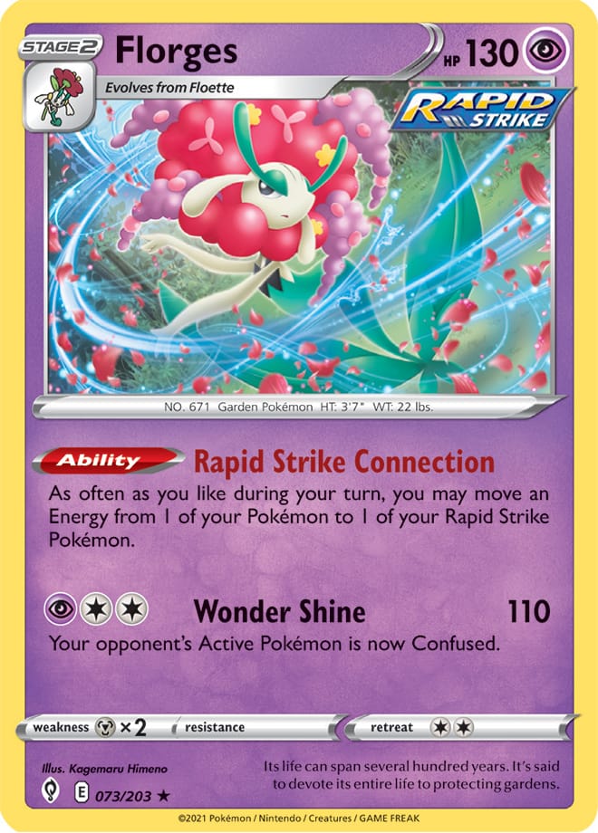 Florges #73/203 Holo Rare - Evolving Skies Pokemon card