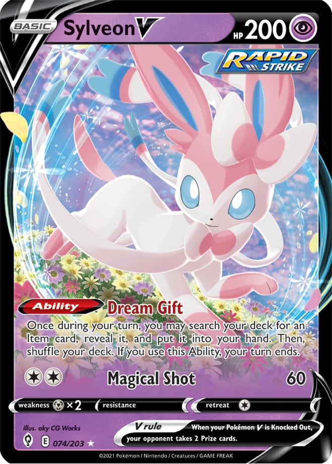 Sylveon #74/203 Ultra Rare - Evolving Skies Pokemon card