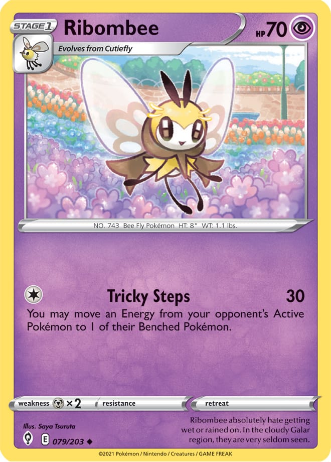 Ribombee #79/203 Uncommon - Evolving Skies Pokemon card