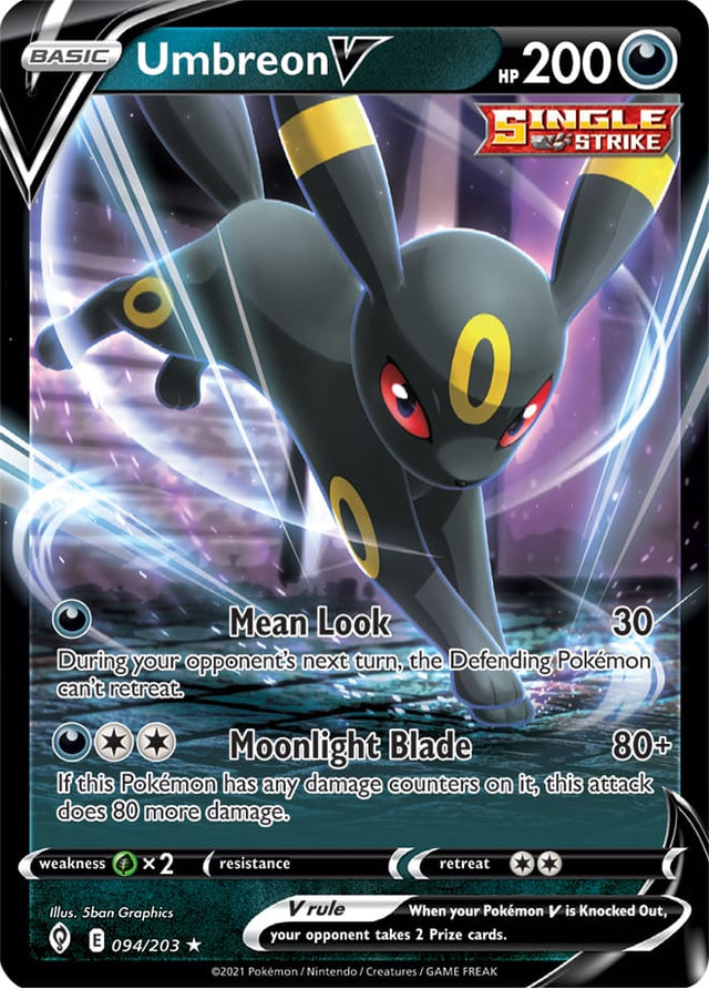 Pokemon Evolving Skies Umbreon V [Prize Pack Series One] #94