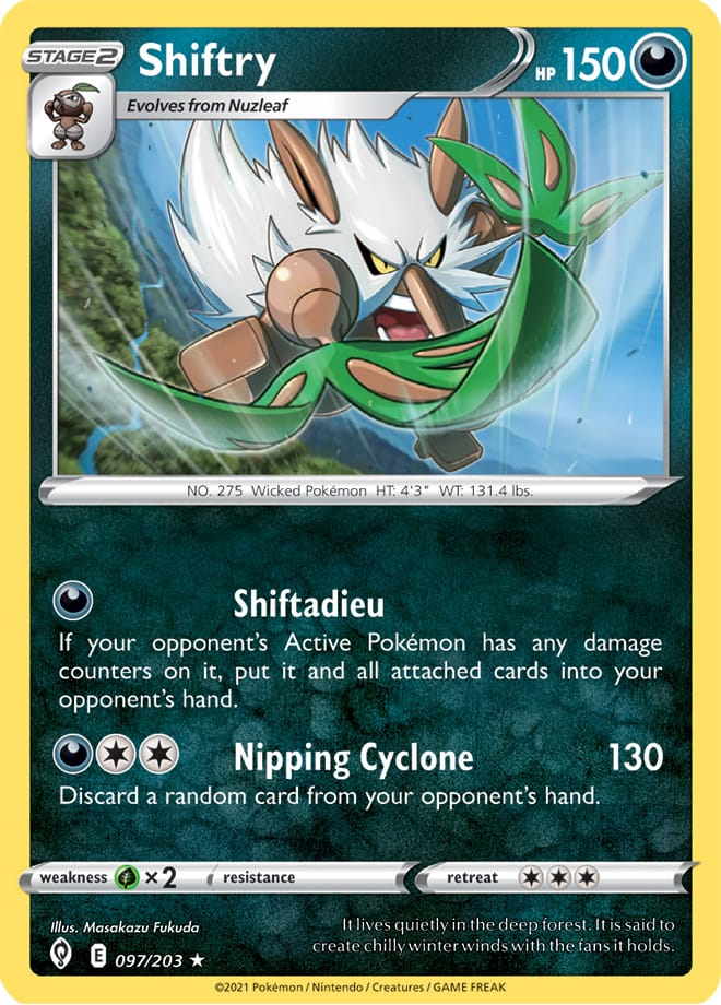 Shiftry #97/203 Rare - Evolving Skies Pokemon card