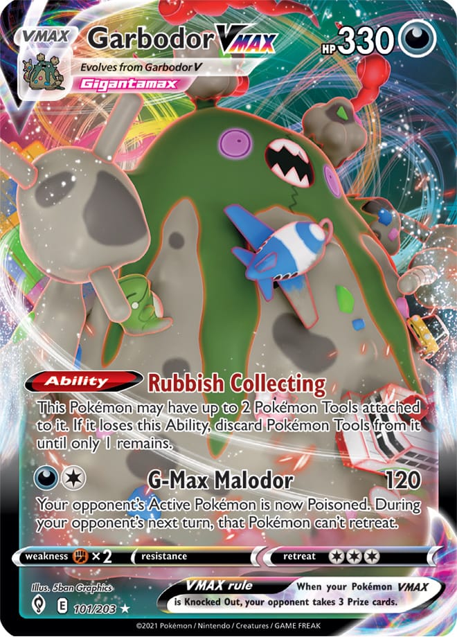 Garbodor #101/203 Ultra Rare - Evolving Skies Pokemon card