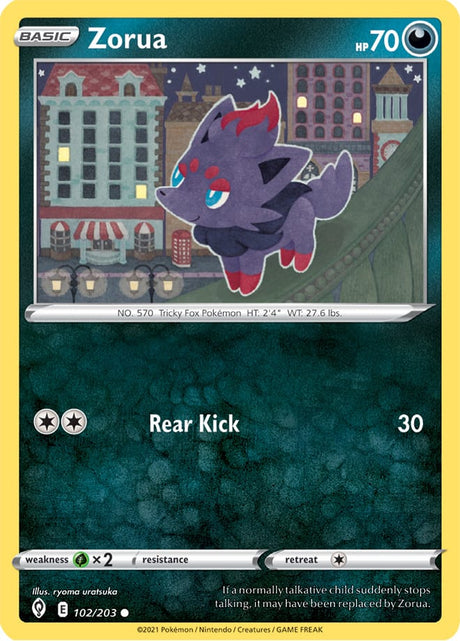 Pokemon Evolving Skies Zorua #102