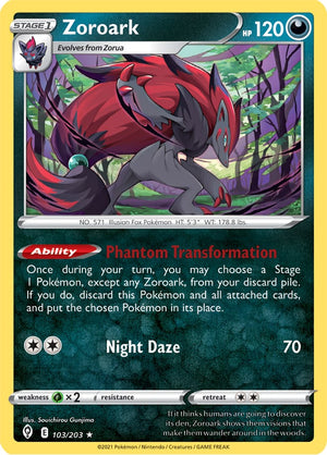 0103 Zoroark Holo Rare Evolving Skies