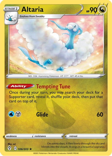 Pokemon Evolving Skies Altaria #106