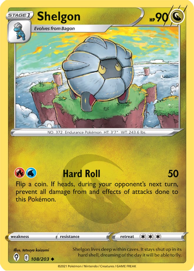Shelgon #108/203 Uncommon - Evolving Skies Pokemon card
