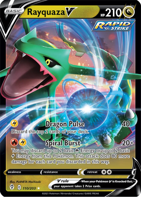 Pokemon Evolving Skies Rayquaza V #110