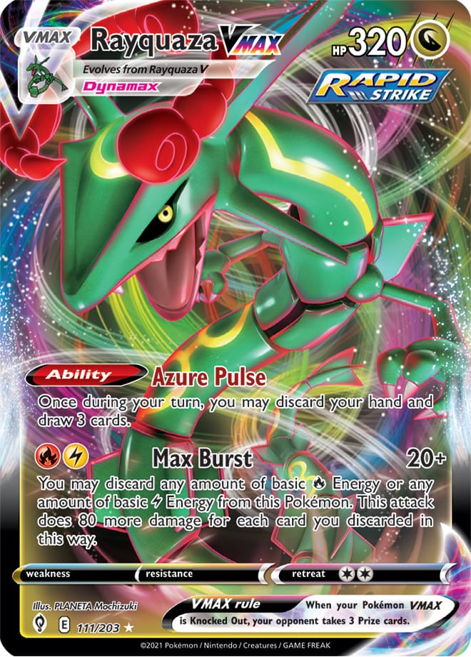 Rayquaza #111/203 Ultra Rare - Evolving Skies Pokemon card
