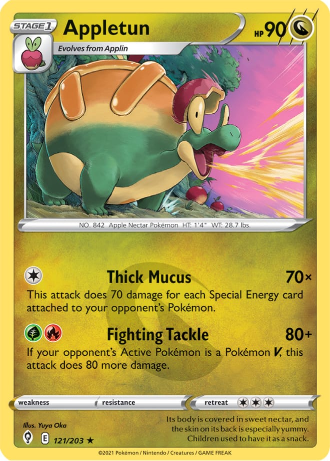 Appletun #121/203 Rare - Evolving Skies Pokemon card