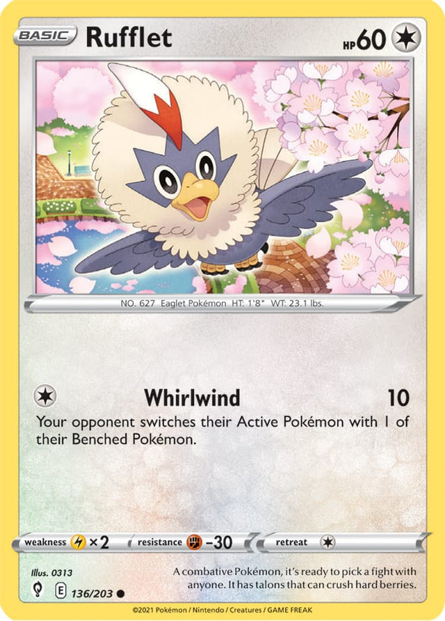 Pokemon Evolving Skies Rufflet #136