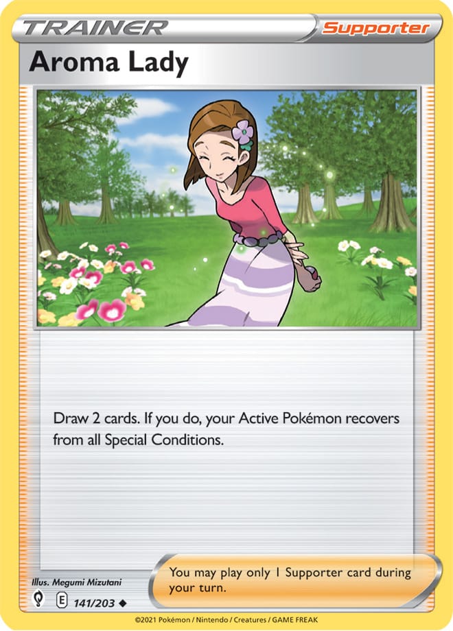 Aroma Lady #141/203 Uncommon - Evolving Skies Pokemon card