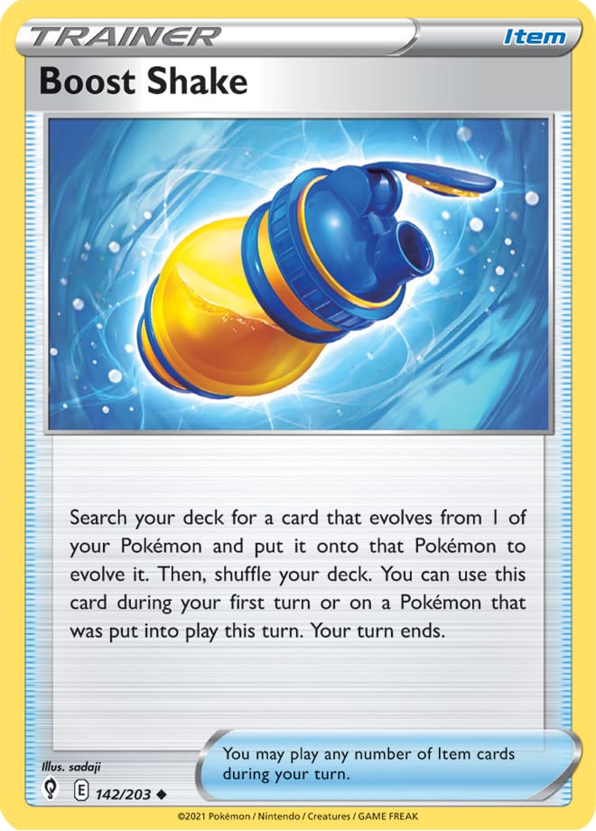Boost Shake #142/203 Uncommon - Evolving Skies Pokemon card