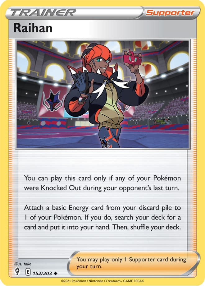 Raihan #152/203 Uncommon - Evolving Skies Pokemon card