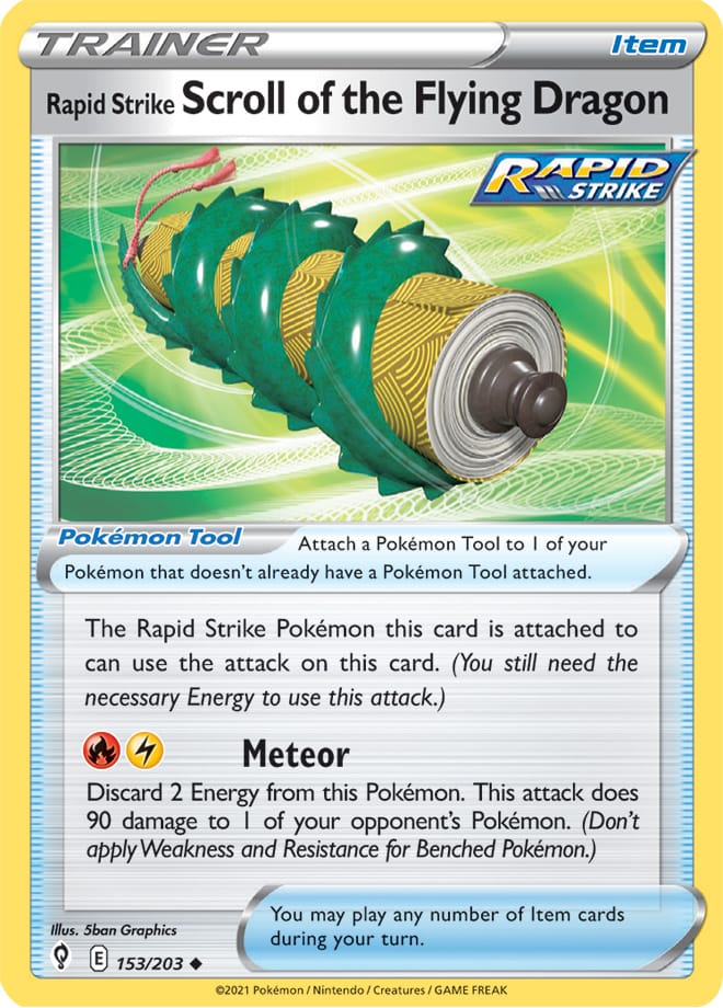 Scroll of the Flying Dragon #153/203 Uncommon - Evolving Skies Pokemon card