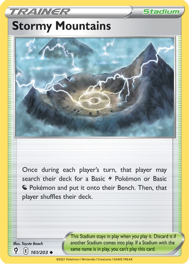 Stormy Mountains #161/203 Uncommon - Evolving Skies Pokemon card