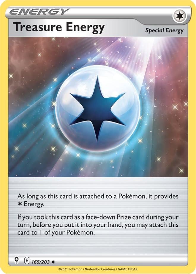 Treasure Energy #165/203 Uncommon - Evolving Skies Pokemon card