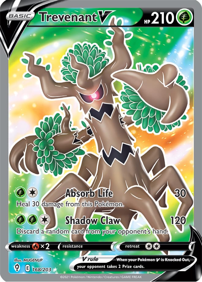 Trevenant #168/203 Ultra Rare - Evolving Skies Pokemon card