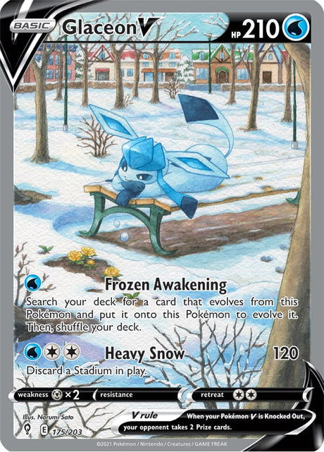 Pokemon Evolving Skies Glaceon V #175