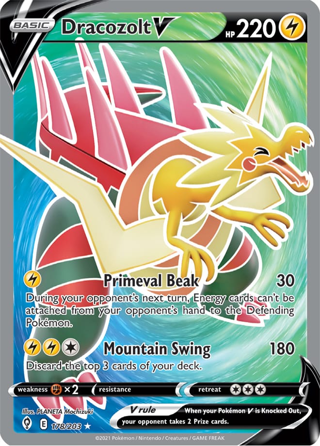 Dracozolt #178/203 Ultra Rare - Evolving Skies Pokemon card