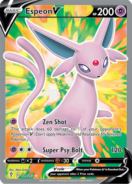 Pokemon Evolving Skies Espeon V #179