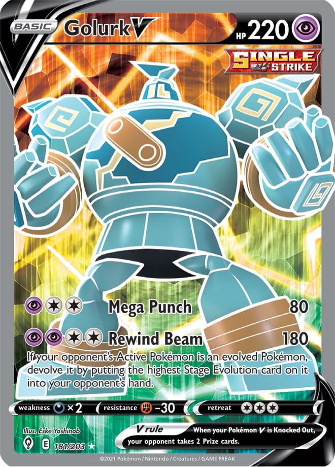 Golurk #181/203 Ultra Rare - Evolving Skies Pokemon card