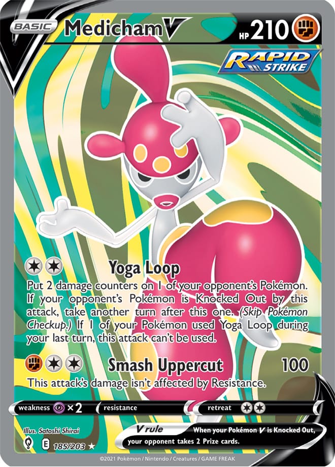 Medicham #185/203 Ultra Rare - Evolving Skies Pokemon card