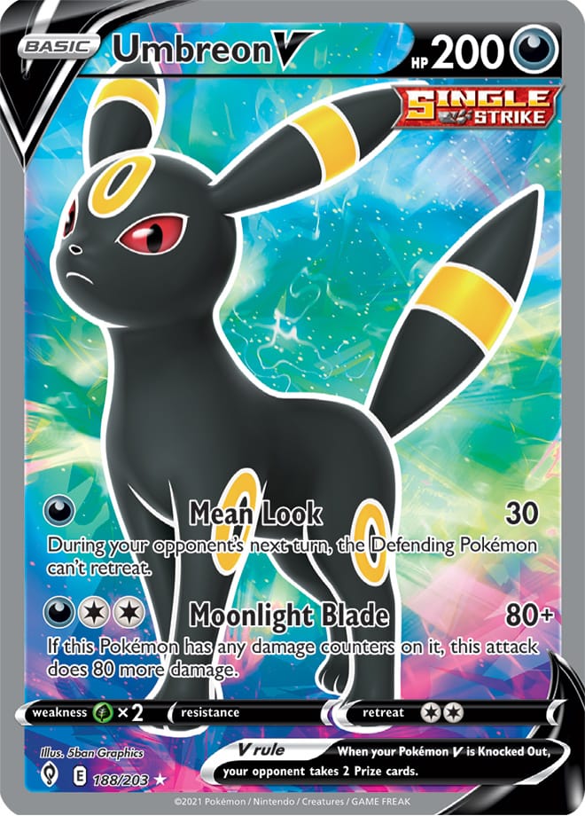 Pokemon Evolving Skies Umbreon V #188