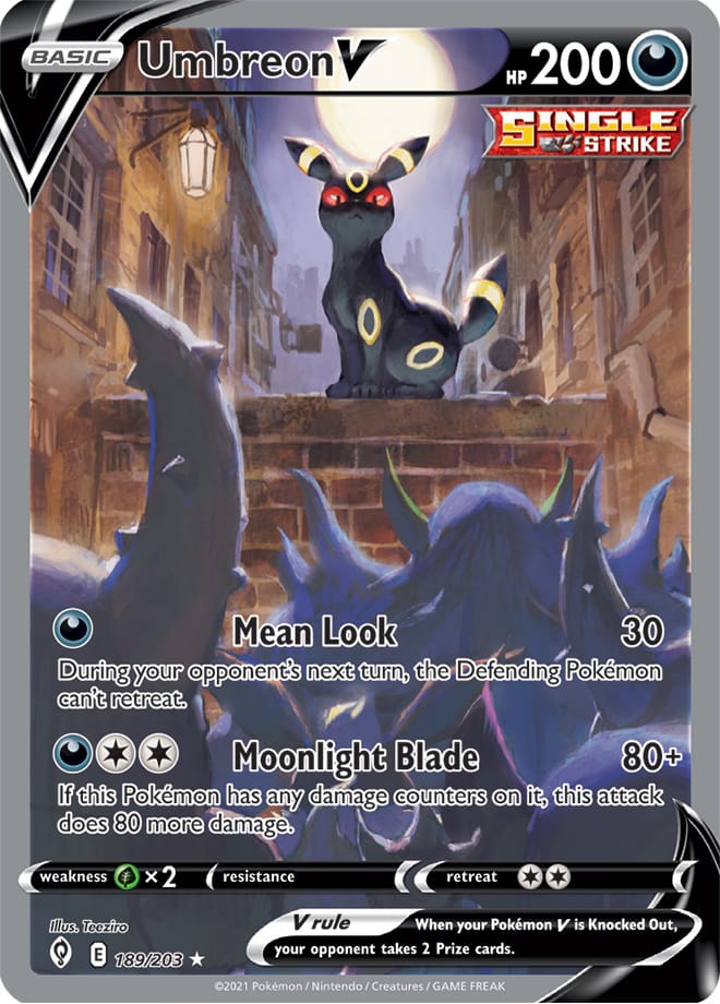 Umbreon #189/203 Ultra Rare - Evolving Skies Pokemon card