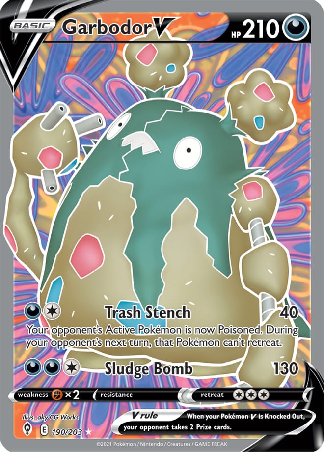 Garbodor #190/203 Ultra Rare - Evolving Skies Pokemon card
