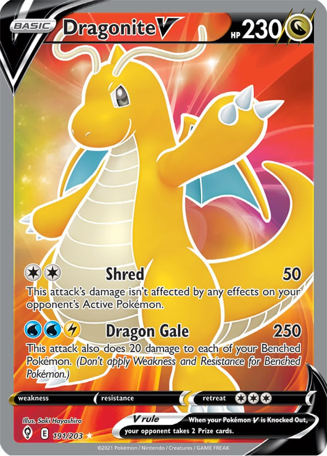 Pokemon Evolving Skies Dragonite V #191