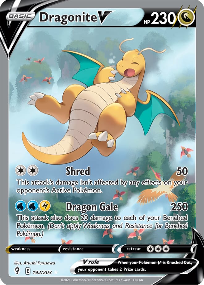 Dragonite #192/203 Ultra Rare - Evolving Skies Pokemon card