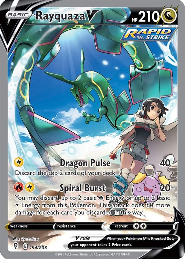 Pokemon Evolving Skies Rayquaza V #194