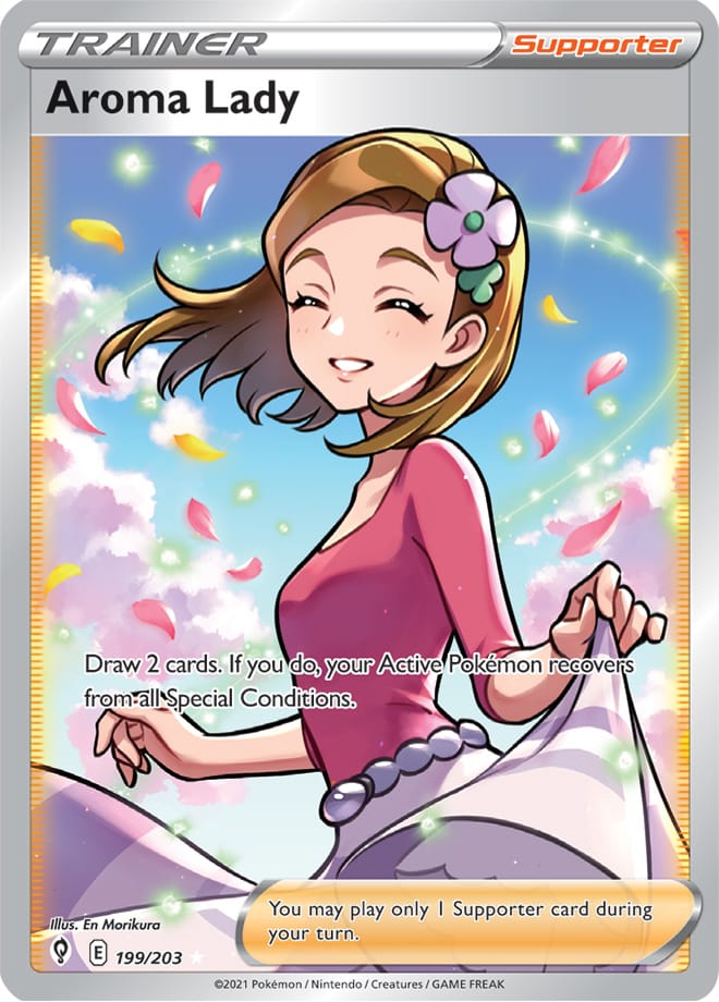 Aroma Lady #199/203 Ultra Rare - Evolving Skies Pokemon card