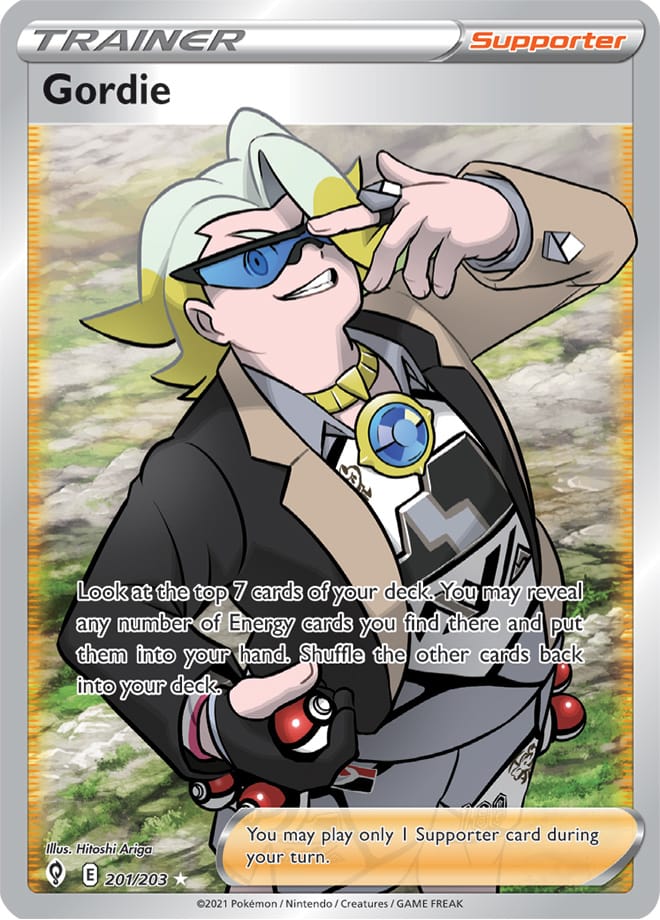 Gordie #201/203 Ultra Rare - Evolving Skies Pokemon card