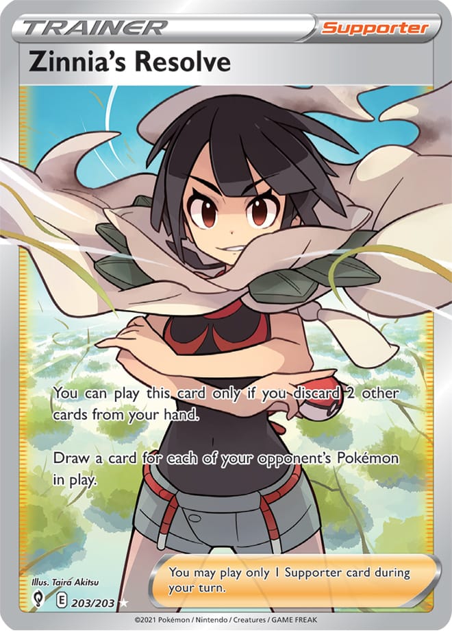 Zinnia #203/203 Ultra Rare - Evolving Skies Pokemon card