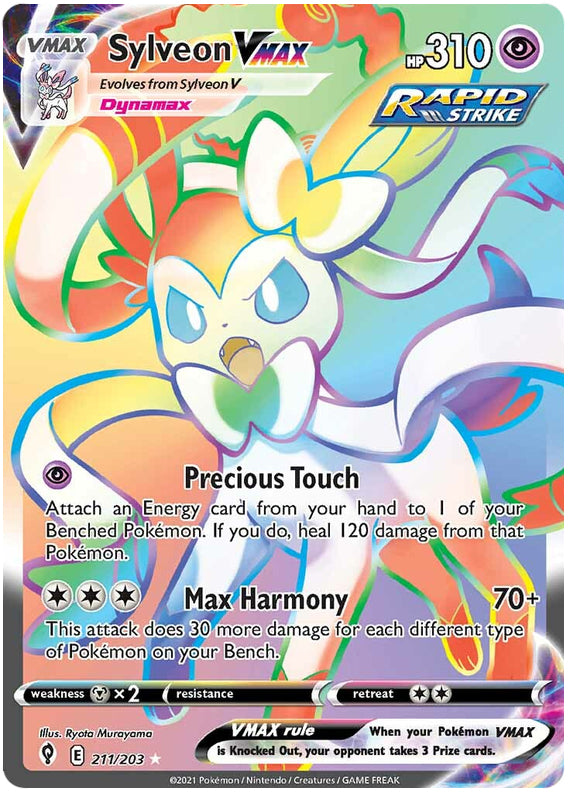 Sylveon #211/203 Secret Rare - Evolving Skies Pokemon card