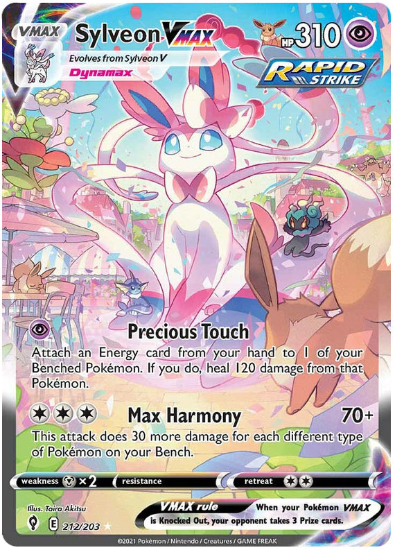 Sylveon #212/203 Secret Rare - Evolving Skies Pokemon card