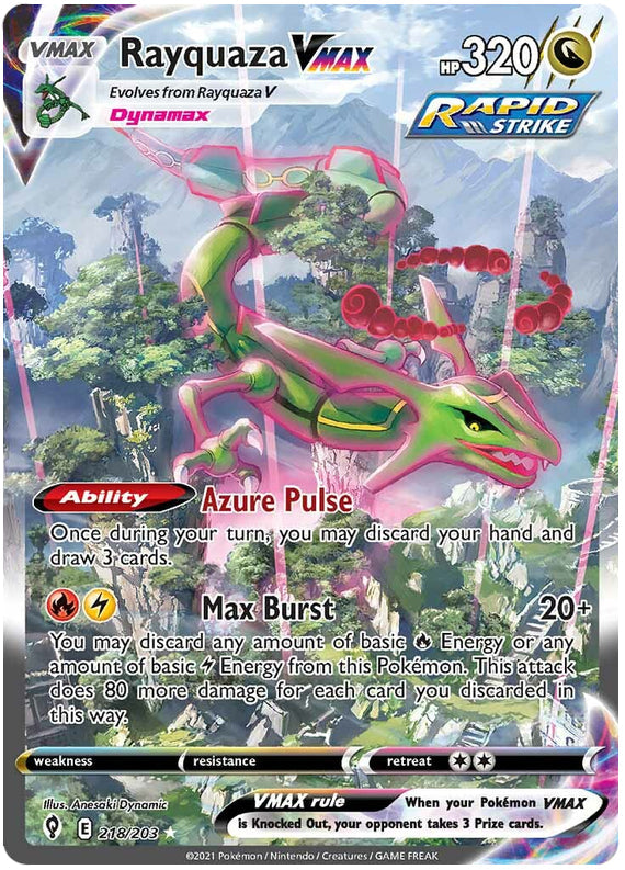 Pokemon Evolving Skies Rayquaza VMAX #218