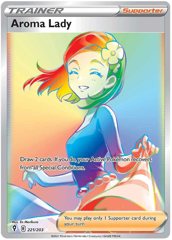 Aroma Lady #221/203 Secret Rare - Evolving Skies Pokemon card