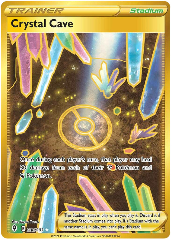 Crystal Cave #230/203 Secret Rare - Evolving Skies Pokemon card